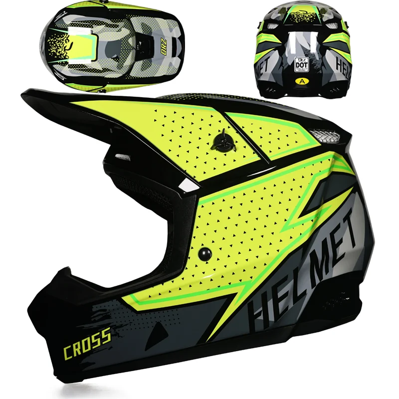 KQD-900 Neon Yellow Cross Graphic