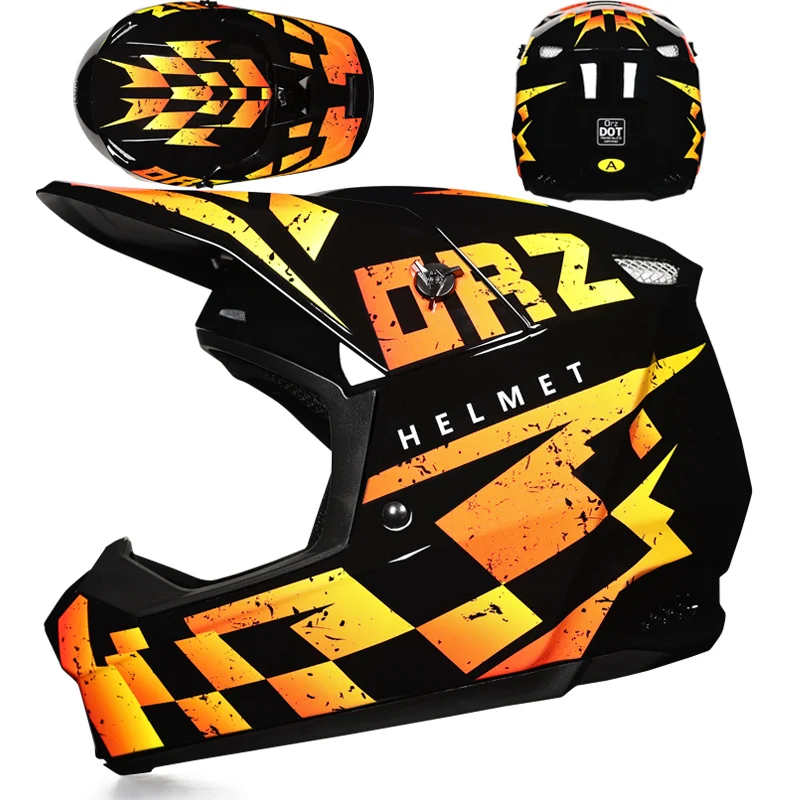 KQD-900 Black & Orange Check Graphic
