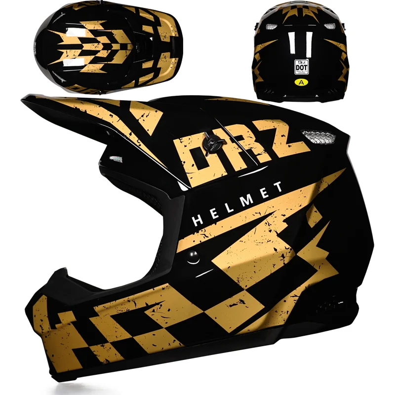 KQD-900 Black & Gold Check Graphic