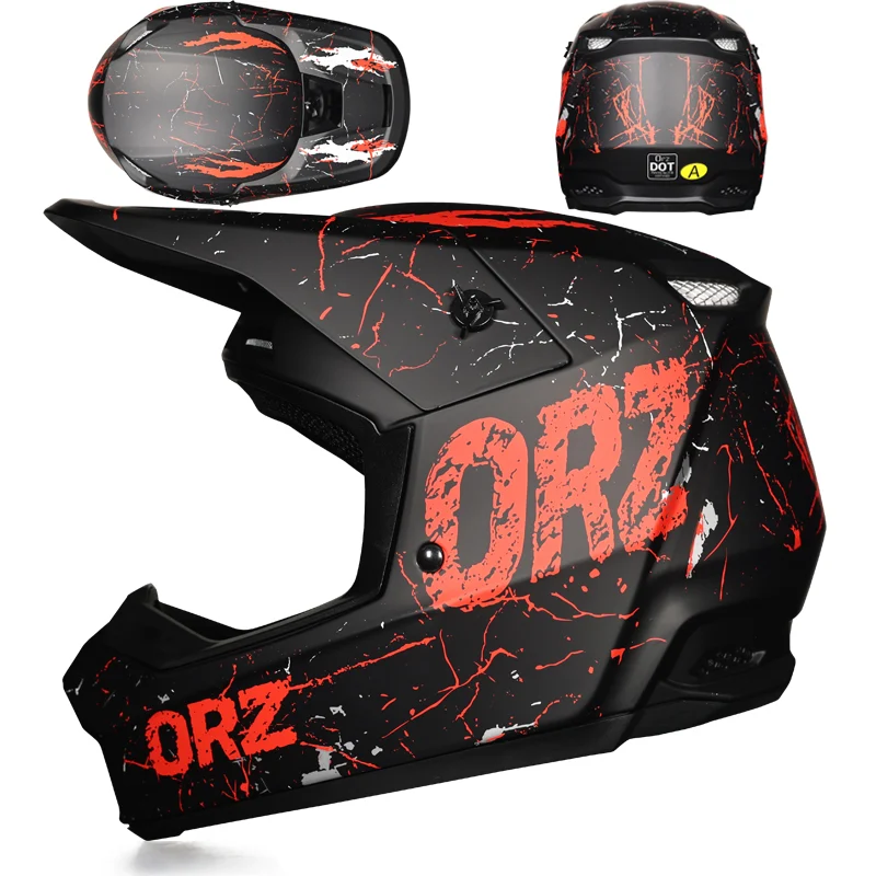 KQD-900 Black & Red Lightning Graphic
